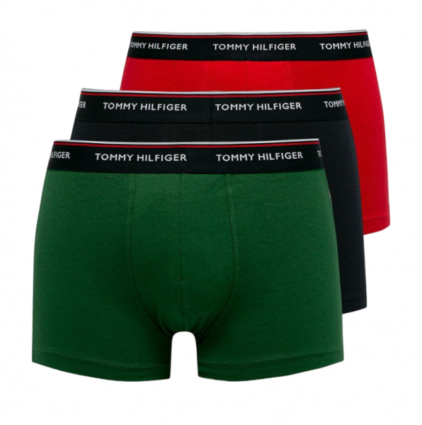Men's Boxers Tommy Hilfiger Trunk 3P - desert sky/terrain/primary red
