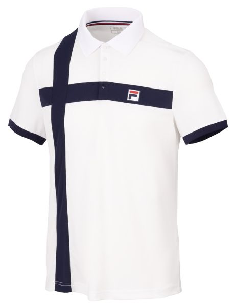Herren Tennispoloshirt Fila US Open Kilian Polo - white alyssum