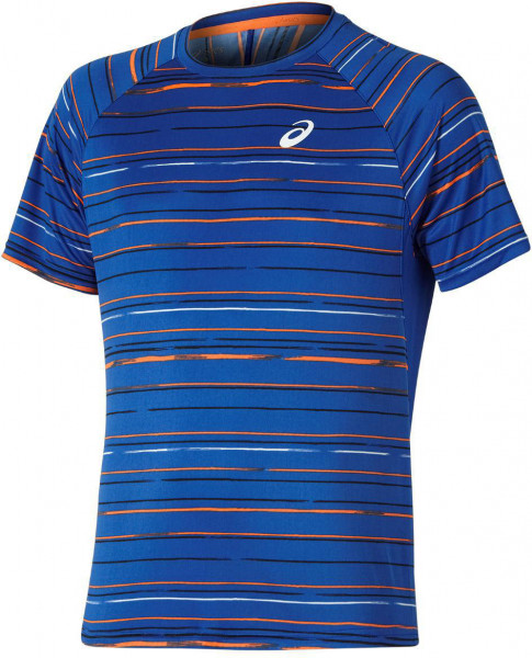  Asics Club Graphic Short Sleeve Tee - graphic stripe/air force blue