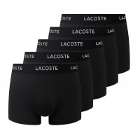 Ανδρικά Μπόξερ σορτς Lacoste Casual Cotton Stretch Boxer 5P - black