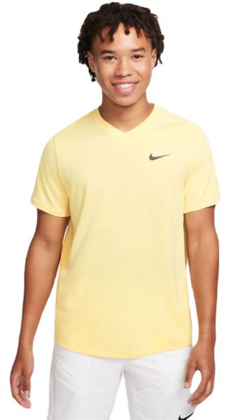 Herren Tennis-T-Shirt Nike Court Dri-Fit Victory - soft yellow/topaz gold/black