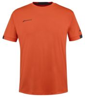 Herren Tennis-T-Shirt Babolat Play Crew Neck Tee Men - fiesta red