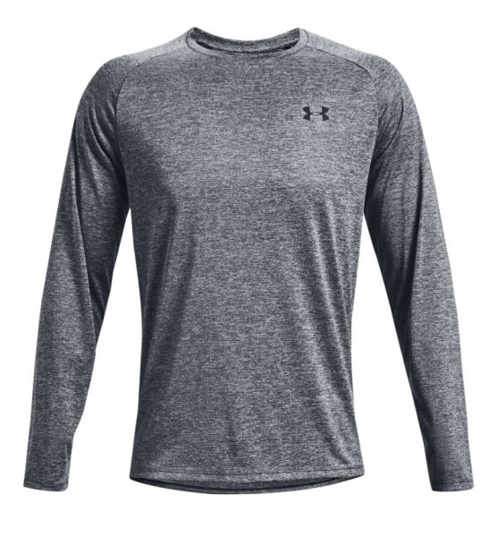 Férfi tenisz póló Under Armour Men's UA Tech Long Sleeve - pitch gray/black