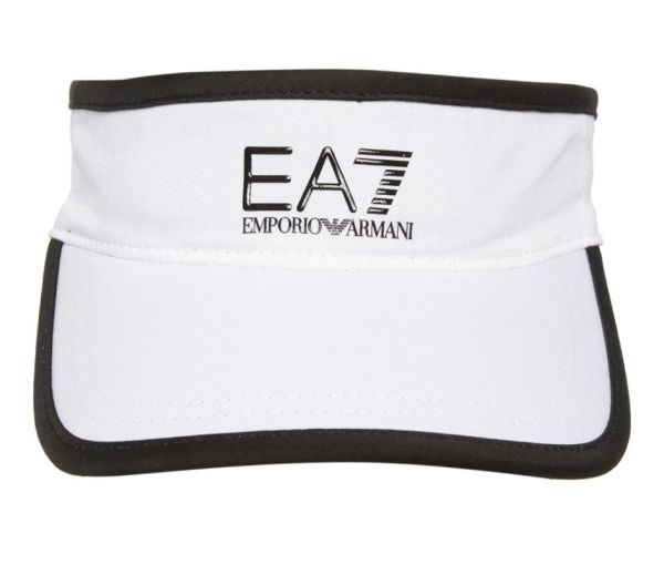 Visera de tenis EA7 Woman Tennis Pro Visor Baseball Hat - white/black
