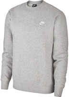 Muška sportski pulover Nike Swoosh Club Crew M - dk grey heather/white