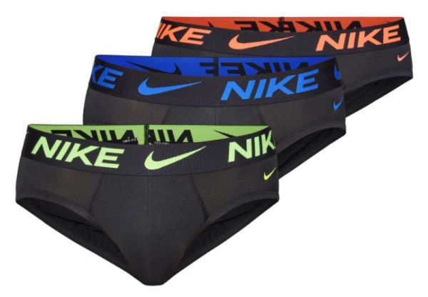 Męskie bokserki sportowe Nike Dri-Fit Essential Micro Hip Brief 3P - Czarny