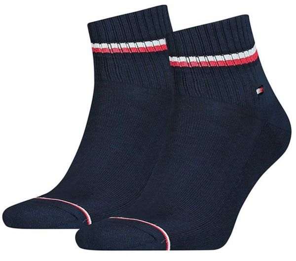 Čarape za tenis Tommy Hilfiger Men Iconic Quarter 2P - dark navy