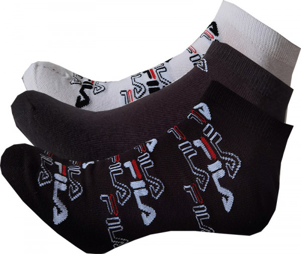Teniso kojinės Fila Calza Invisible Socks - 3 poros/black/white