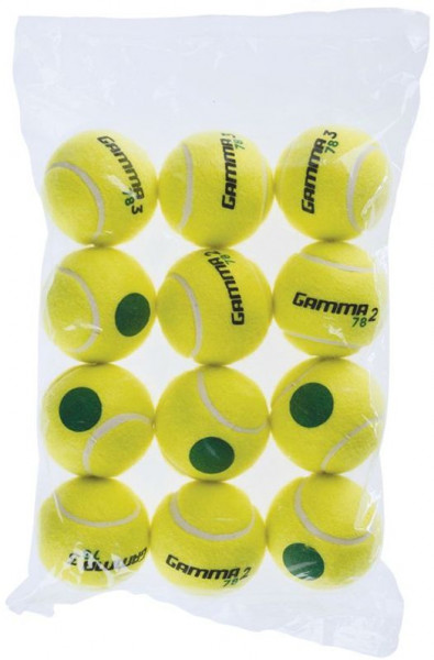 Junioren-Tennisbälle Gamma 78' Green Bag 12B
