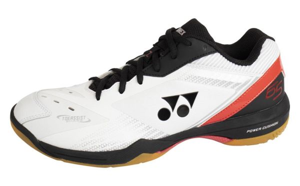 Chaussures de badminton/squash pour hommes Yonex Power Cushion 65 Z - white/red