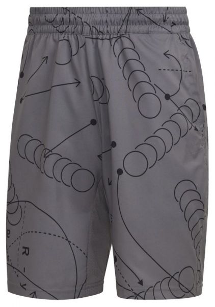  Adidas Club Graphic Tennis Shorts - grey four