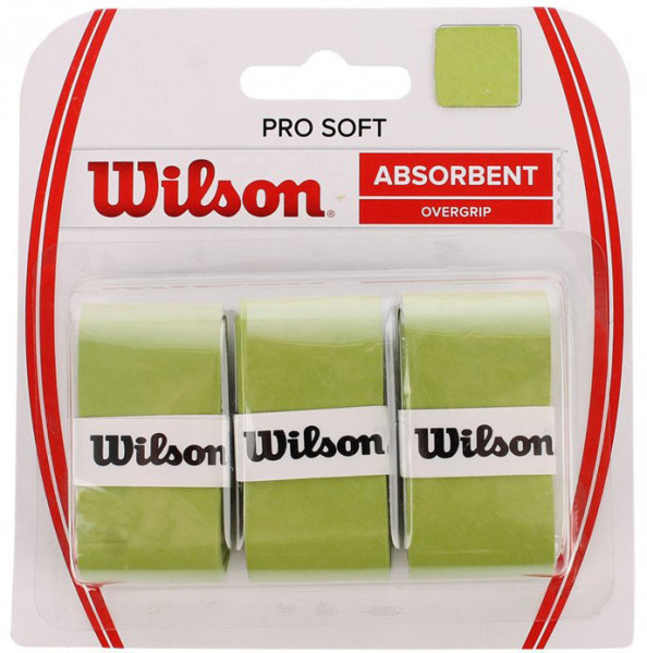 Grips de tennis Wilson Pro Soft 3P - light green