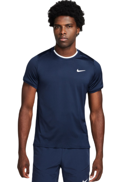 Herren Tennis-T-Shirt Nike Court Dri-Fit Advantage Top - obsidian/white