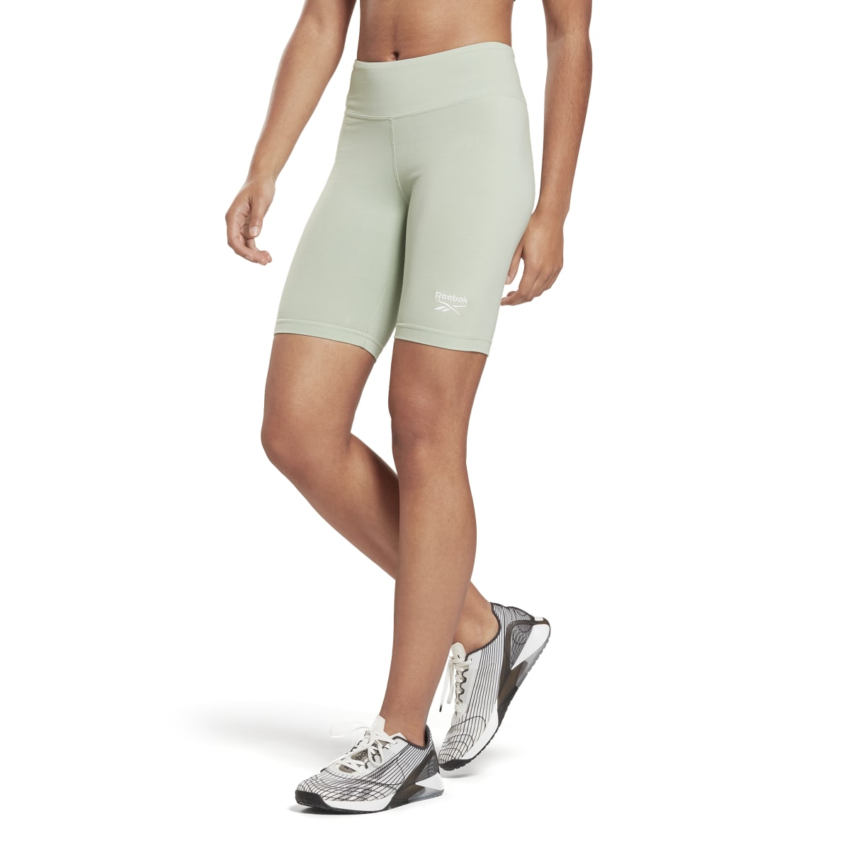 Women's shorts Reebok Identity Logo Fitted Short W - light sage | Tennis  Zone | Tennis Shop
