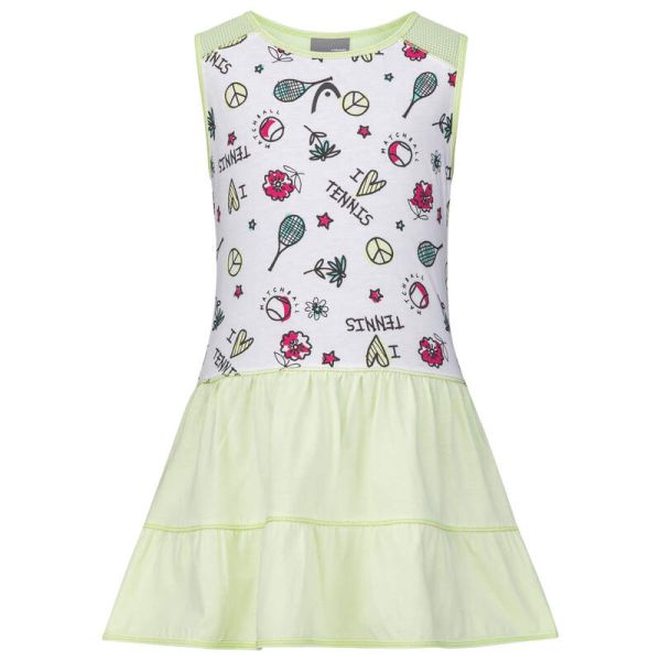 Dievčenské šaty Head Tennis Dress - light green
