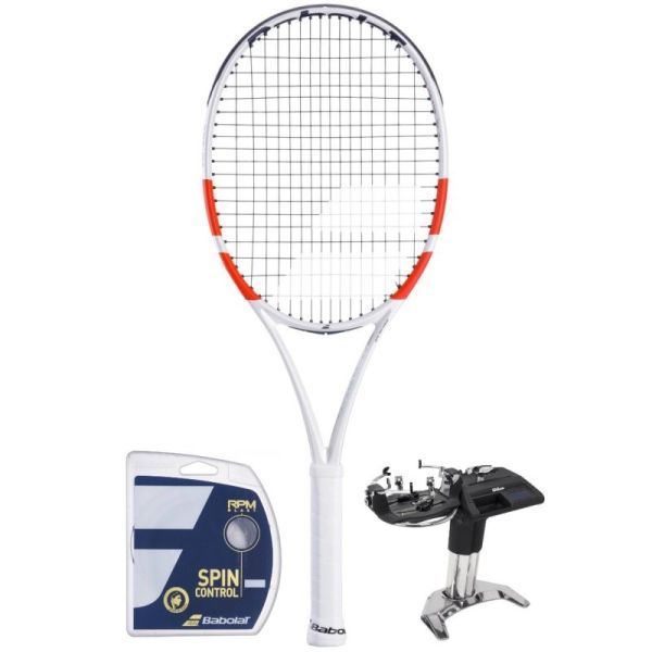 Tennis racket Babolat Pure Strike Team - white/red/black + string + stringing