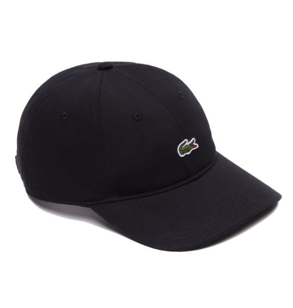 Kapa za tenis Lacoste Organic Cotton Twill Cap - black