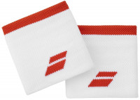 Riešo apvijos Babolat Logo Wristband - white/fiesta red