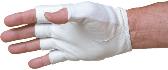  Tourna Unique Half Finger Mens Glove Right - Bijel