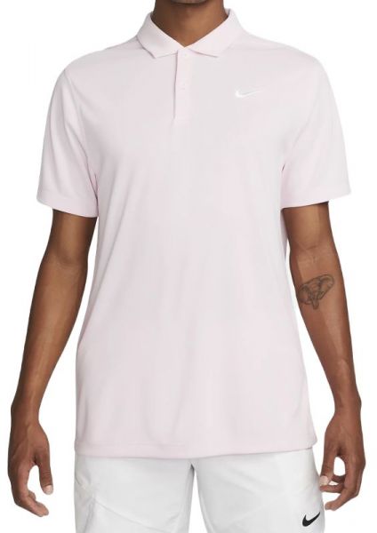 Ανδρικά Πόλο Μπλουζάκι Nike Men's Court Dri-Fit Solid Polo - pink foam/white