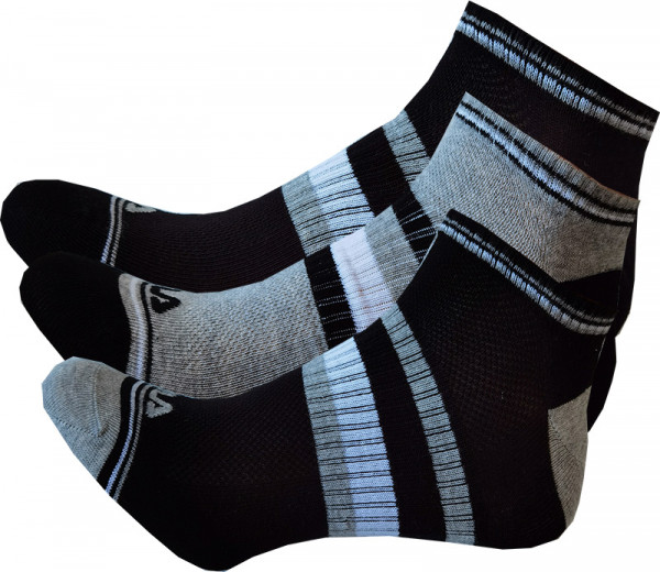Tennisesokid  Fila Calza Invisible Socks 3P - black/grey