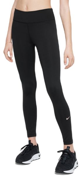 Dívčí tepláky Nike Girls Dri-Fit One Legging - black/sunset pulse