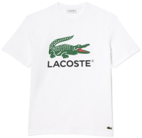 Teniso marškinėliai vyrams Lacoste Cotton Jersey Signature Print T-Shirt - white