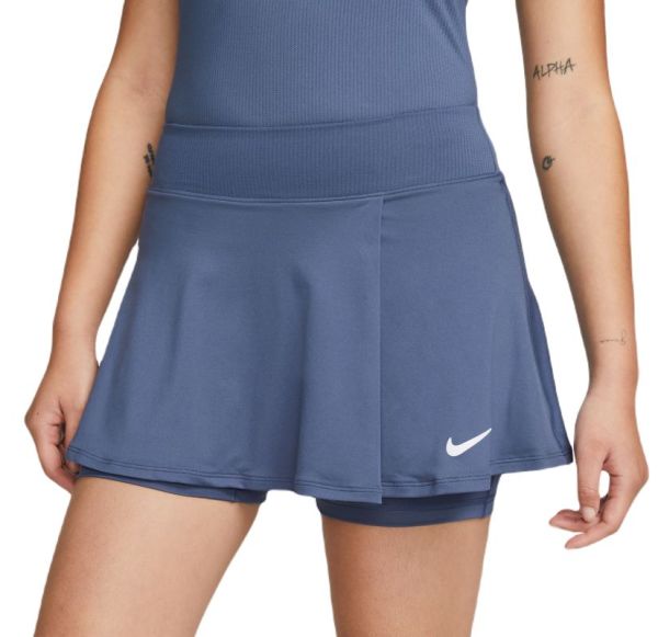 Damen Tennisrock Nike Dri-Fit Club Skirt - diffused blue/white