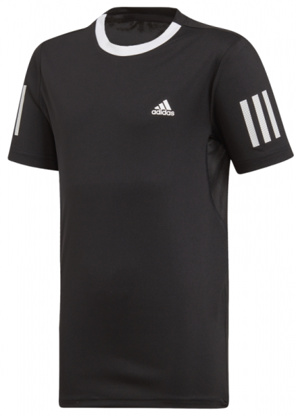 Marškinėliai berniukams Adidas B Club 3 Stripes Tee - black/white