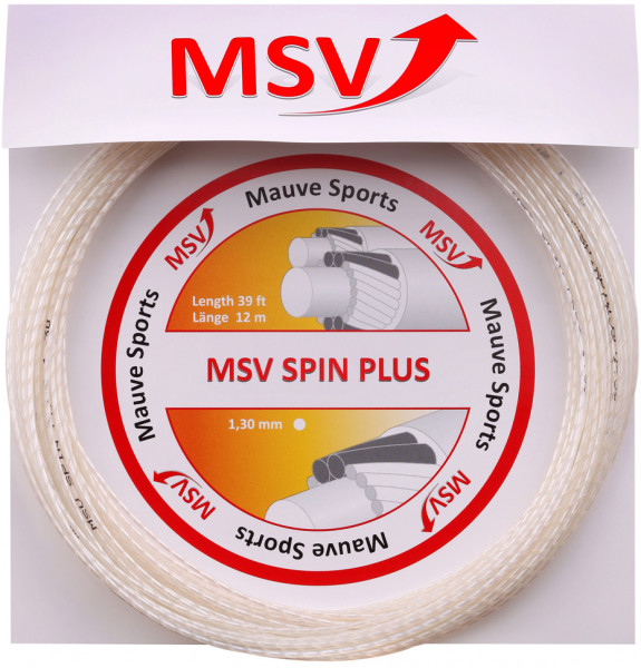 Tennisekeeled MSV Spin Plus (12 m) - white