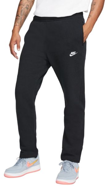 Męskie spodnie tenisowe Nike Sportswear Club Fleece Pants - black/black/white