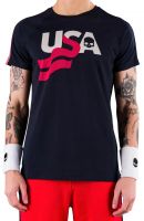 Herren Tennis-T-Shirt Hydrogen USA Cotton Tee - blue navy
