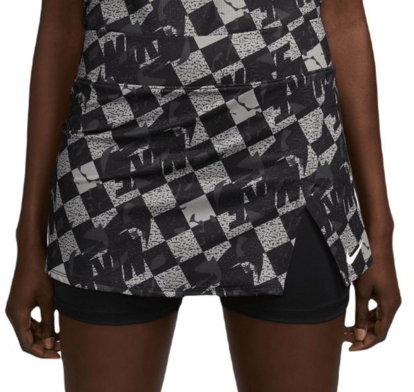 Naiste tenniseseelik Nike Court Dri-Fit Printed Victory Skirt - black/white