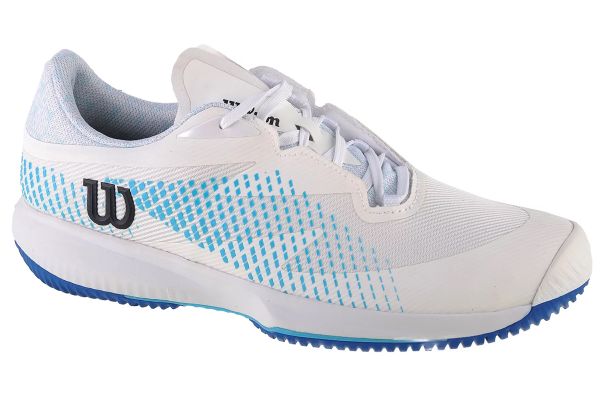 Chaussures de tennis pour hommes Wilson Kaos Swift 1.5 Clay - white/blue atoll/lapis blue