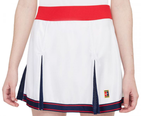 Damen Tennisrock Nike Court Dri-Fit Slam W - white/university red/binary blue