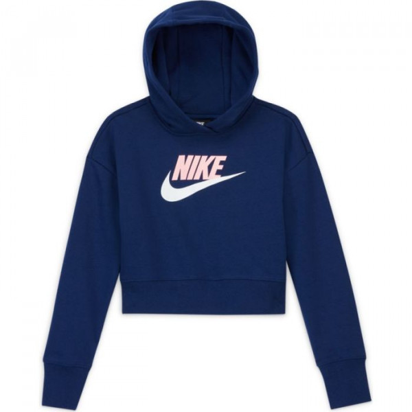  Nike Sportswear FT Crop Hoodie G - blue void/arctic punch/white