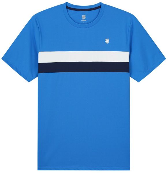 T-shirt da uomo K-Swiss Tac Core Team Stripe Crew M - french blue