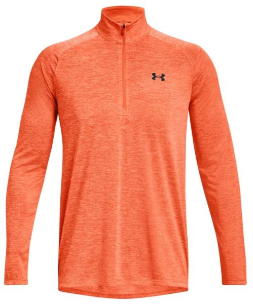 Pánské tenisové tričko Under Armour UA Tech 2.0 1/2 Zip M - orange blast/orange tropic