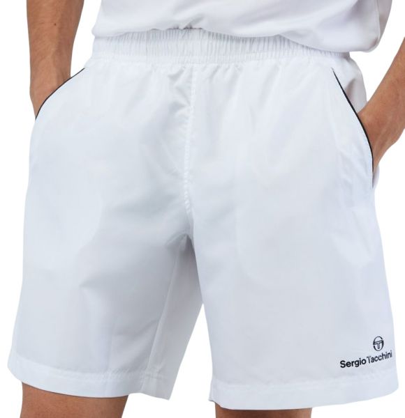 Pantaloni scurți tenis bărbați Sergio Tacchini Rob Short - white/black