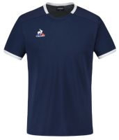 Herren Tennis-T-Shirt Le Coq Sportif Tennis T-Shirt Short Sleeve N°5 - Blau, Weiß