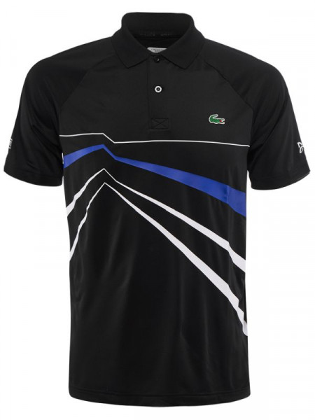  Lacoste Novak Djokovic Collection Stretch Polo - black/white/blue