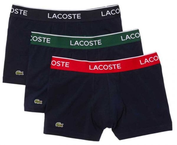 Boxers de sport pour hommes Lacoste Casual Trunks With Contrasting Waistband - navy blue/green/red/navy blue