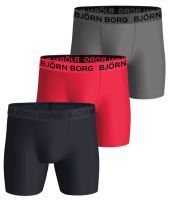 Męskie bokserki sportowe Björn Borg Performance Boxer 3P - pink/grey