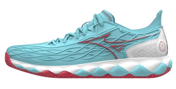 Women’s shoes Mizuno Wave Enforce Tour CC - tanager turquoise/fiery coral 2/white