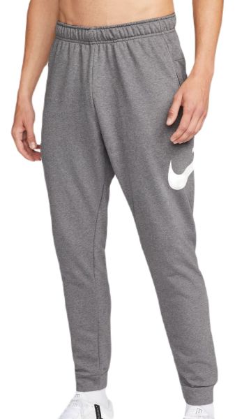 Męskie spodnie tenisowe Nike Dry Pant Taper FA Swoosh - charcoal heather/white