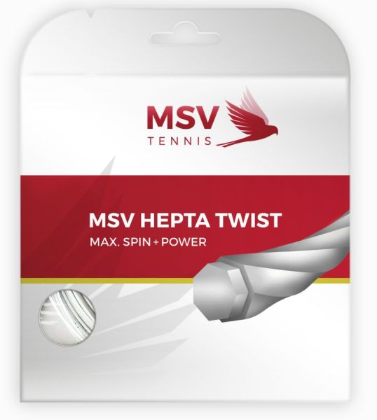 Corda da tennis MSV Hepta Twist (12 m) - white