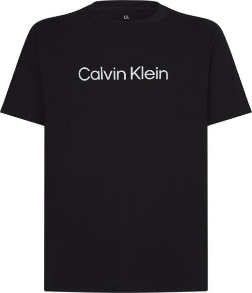 Herren Tennis-T-Shirt Calvin Klein PW SS T-shirt - black beauty