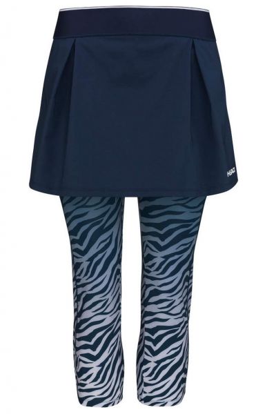 Ženska teniska suknja Head Dynamic 3/4 Tights Skort W - dark blue/print vision