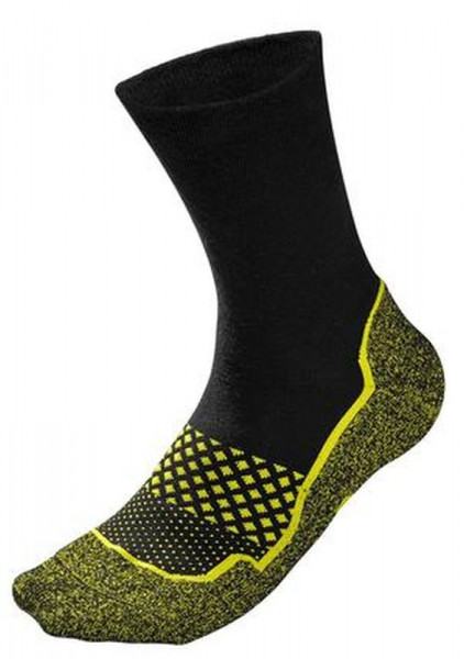 Wilson Men's Amplifeel Crew Sock 1pr/pk - 1 para/black/safety yellow