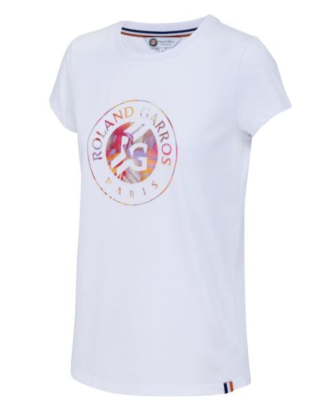 Női póló Roland Garros Tee Shirt Big Logo - blanc
